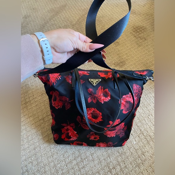 Prada Tessutto Floral Tote Bag - Picture 12 of 16